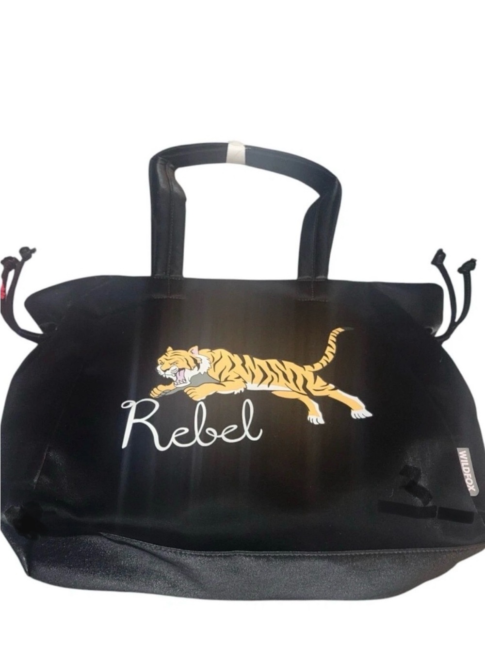 NEW WILDFOX REBEL BLACK TIGER TOTE BEACH OVERNIGHT POOL TRAVEL BAG W/TAGS $96